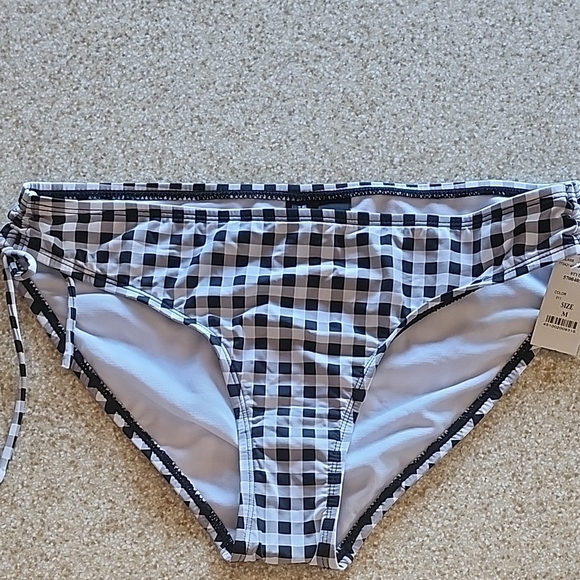 NWT Bikini Bottom White House Black Market Black & White Checked Size M - Picture 3 of 10